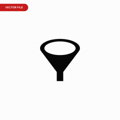 Funnel icon vector. Simple filter sign