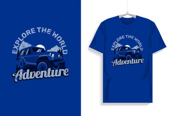 Off Road Truck T-shirt Design Illustration