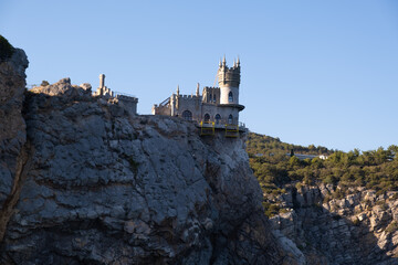 Fototapeta premium Swallows nest is an ancient castle on a rock, Yalta, Crimea.
