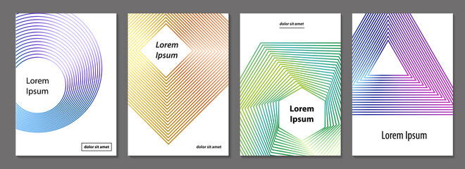 Covers with geometric line shapes. Applicable for banners, posters, flyers and banner designs. 