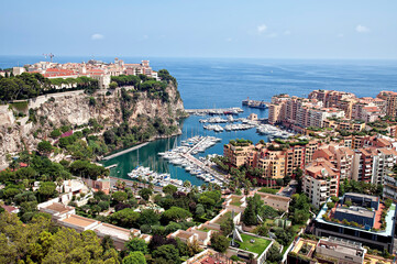 Naklejka na ściany i meble Aerial view of Monaco