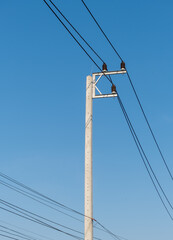 power lines on a pole