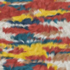 Obraz premium Seamless faux digital paint stroke camo pattern print. High quality illustration. Procedural painting with realistic brush strokes in bright trendy colors in camouflage shapes. Surface design print.