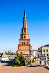 Naklejka premium Suyumbike Tower also called the Khans Mosque of the Kazan Kremlin