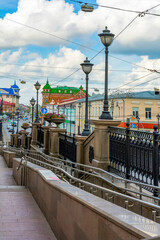 Fototapeta na wymiar Tomsk, stairs on Lenin Avenue