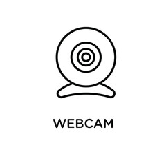 webcam line outline icon design