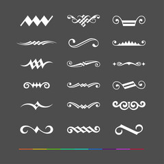 Design elements - flourishes accents typographic devices