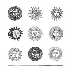 Design elements - sun simbols