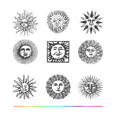 Design elements - sun simbols