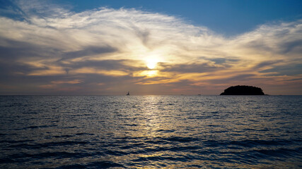 Fototapeta na wymiar Sunset on Kata Beach on Phuket