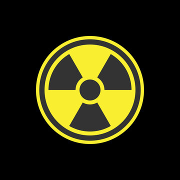 Radiation symbol or radioactive warning glyph icon