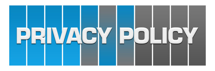 Privacy Policy Blue Grey Boxes Horizontal Text 