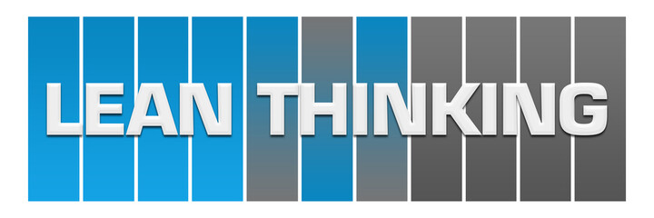 Lean Thinking Blue Grey Boxes Horizontal Text 