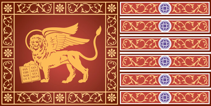 Veneto flag vector
