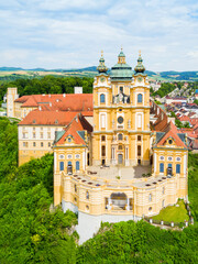 Obraz premium Melk Monastery aerial view