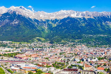 Innsbruck aerial panoramic view