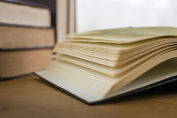 Pile of hardcover books