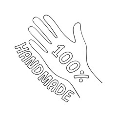 100% Handmade Product vector concept icon