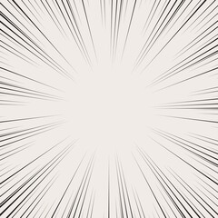Obraz premium Speed Line background. Vector illustration. Comic book black and white radial lines background.