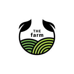 farmer nature garden logo icon vector template.