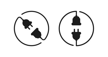 Isolated Plug Icon Electric Connection Sign Vector Design.