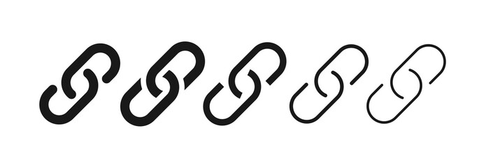 Flat Link Icon, Chain Sign Vector design.