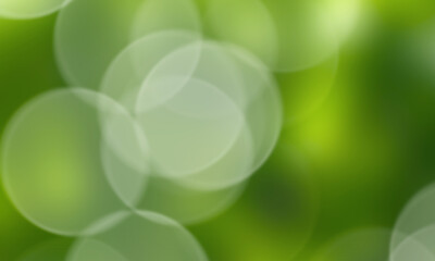 Green bokeh background. Ecology concept.