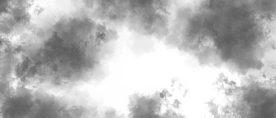 Sky and white clouds. Fresh and clean air. Illustration