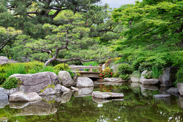 Fototapeta na wymiar beautiful calm japanese garden