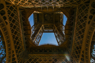 エッフェル塔と青空（フランス・パリ）