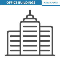 Office Buildings, Skyscrapers Icon