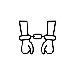 Arrested icon in vector. Logotype