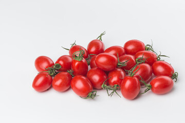Cherry tomatoes on white 