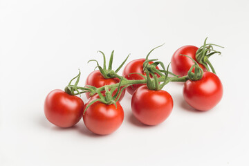 Cherry tomatoes on white 