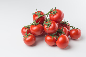 Cherry tomatoes on white 