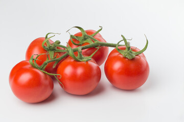 Cherry tomatoes on white 
