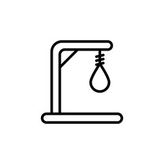Gallows icon in vector. Logotype