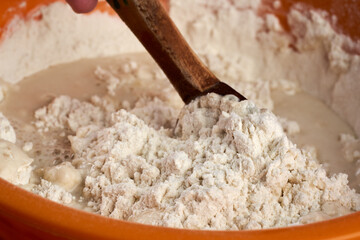 Making bread dough