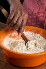Making bread dough