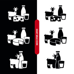 Vector image. Goat milk icon.