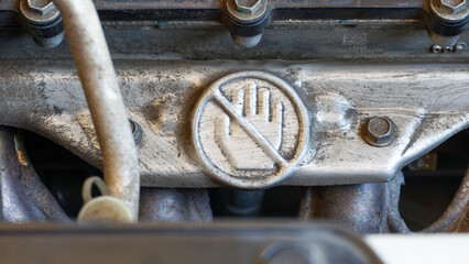 detail of old engine