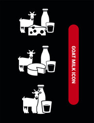Vector image. Goat milk icon.