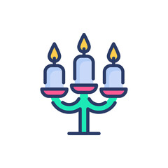 Candelabra icon in vector. Logotype