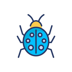 Bug icon in vector. Logotype