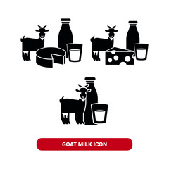 Vector image. Goat milk icon.