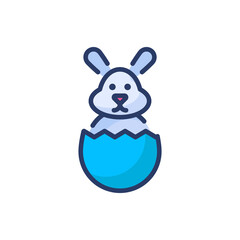 Paschal Rabbit icon in vector. Logotype