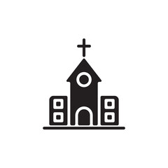 Church icon in vector. Logotype