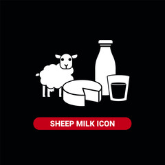 Vector image. Sheep milk icon.
