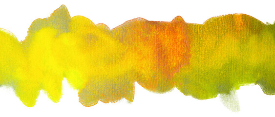 Watercolor texture background yellow stripe stain