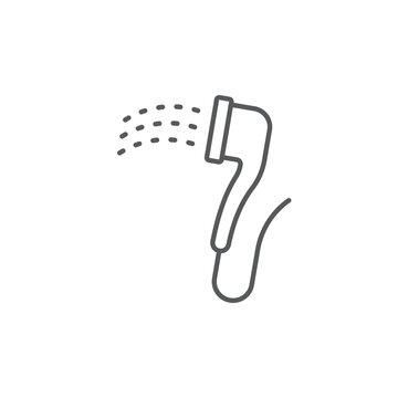 recommend clip art: shower outline icon linear style sign for mobile concept and web design showerheads simple line